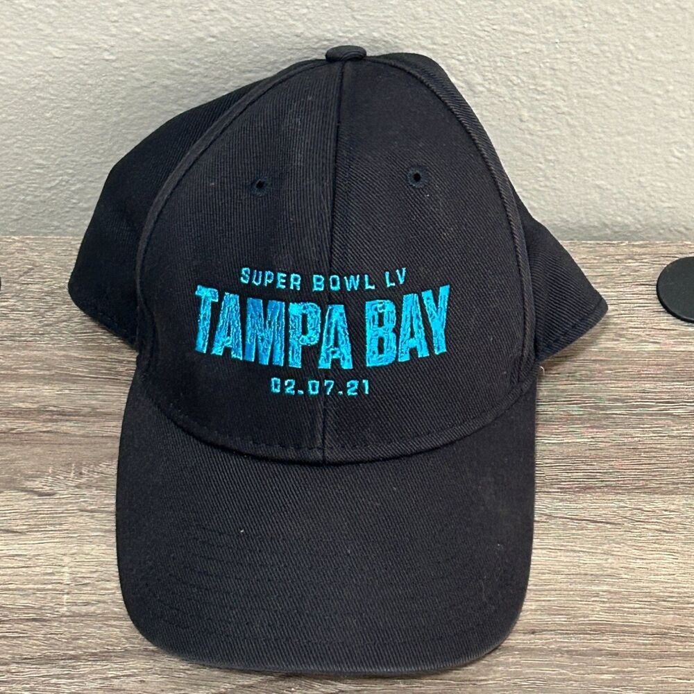 Fan Favorite Super Bowl LV Tampa Bay Unisex Hat One Size Black Cotton Blend
